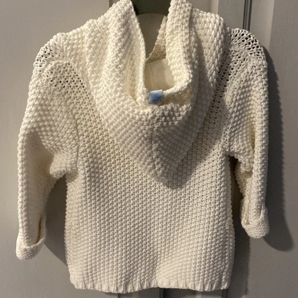 ✨Nwot Beba Bean crochet Knit Hooded Jacket 6-12 Months - Picture 7 of 7